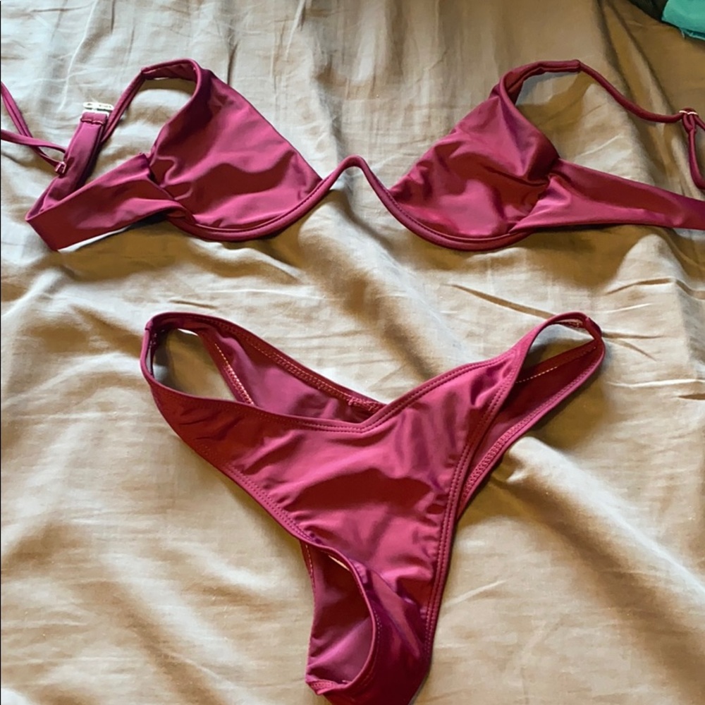 Burgundy bikini set